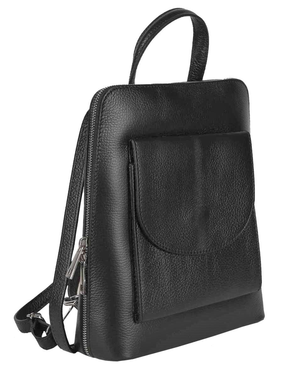 Tasche newest Rucksack schwarz Leder