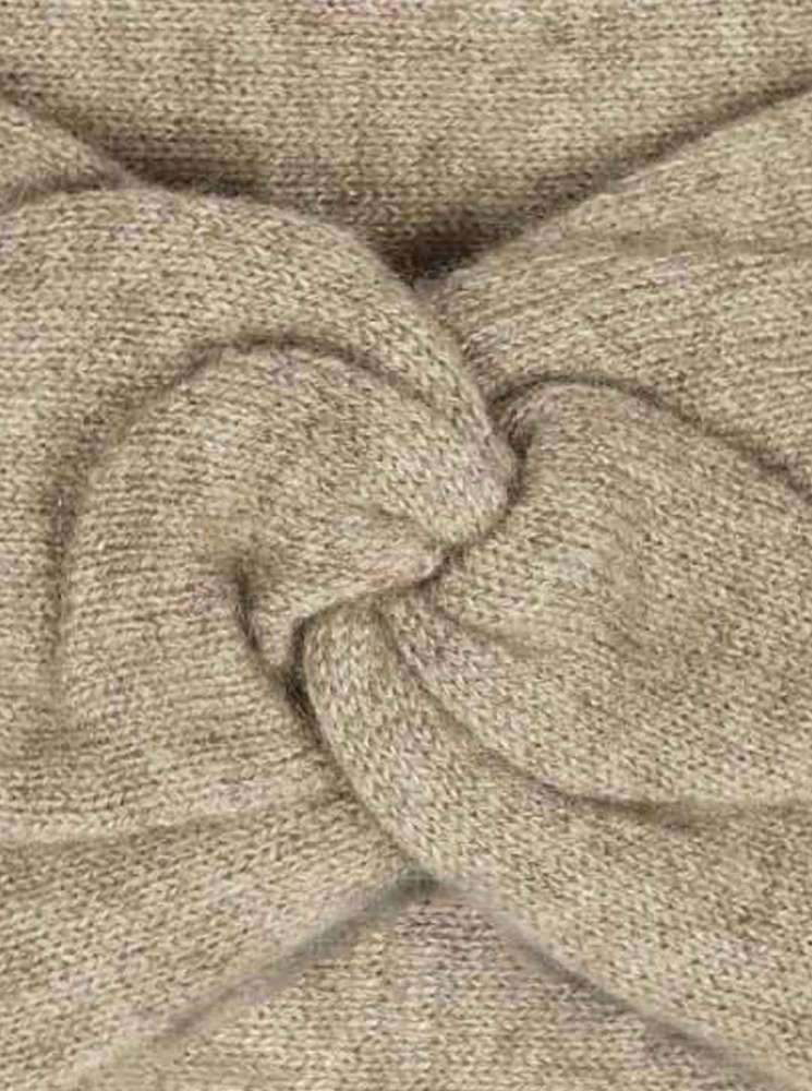 💕 Zwillingsherz Stirnband 100 % Cashmere "Knoten" Beige