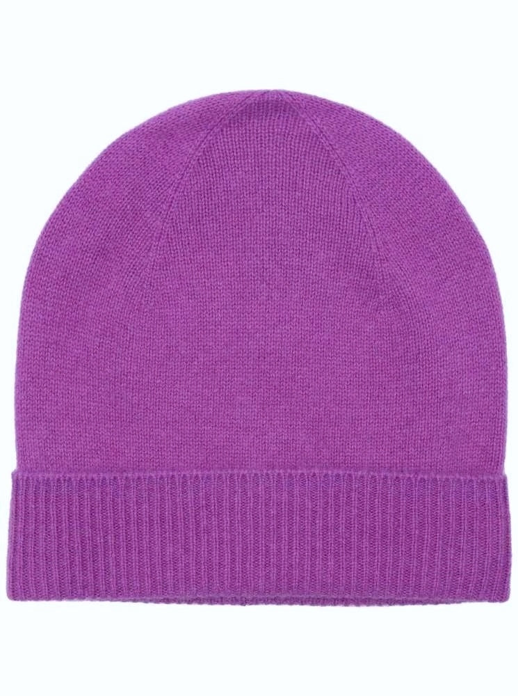 💕 Zwillingsherz Mütze "Ribbon Edge Beanie" 100 % Kaschmir Flieder