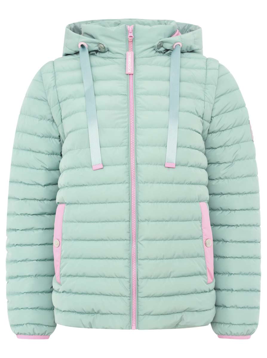 💕 Zwillingsherz Jacke Steppjacke kurz 4 in 1 "Maritim" Salbei