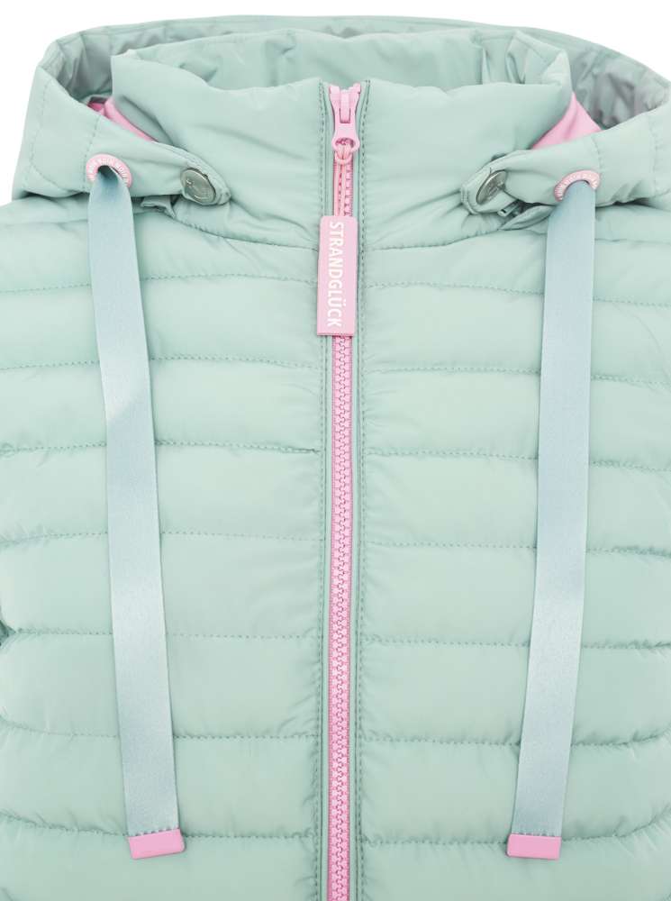 💕 Zwillingsherz Jacke Steppjacke kurz 4 in 1 "Maritim" Salbei