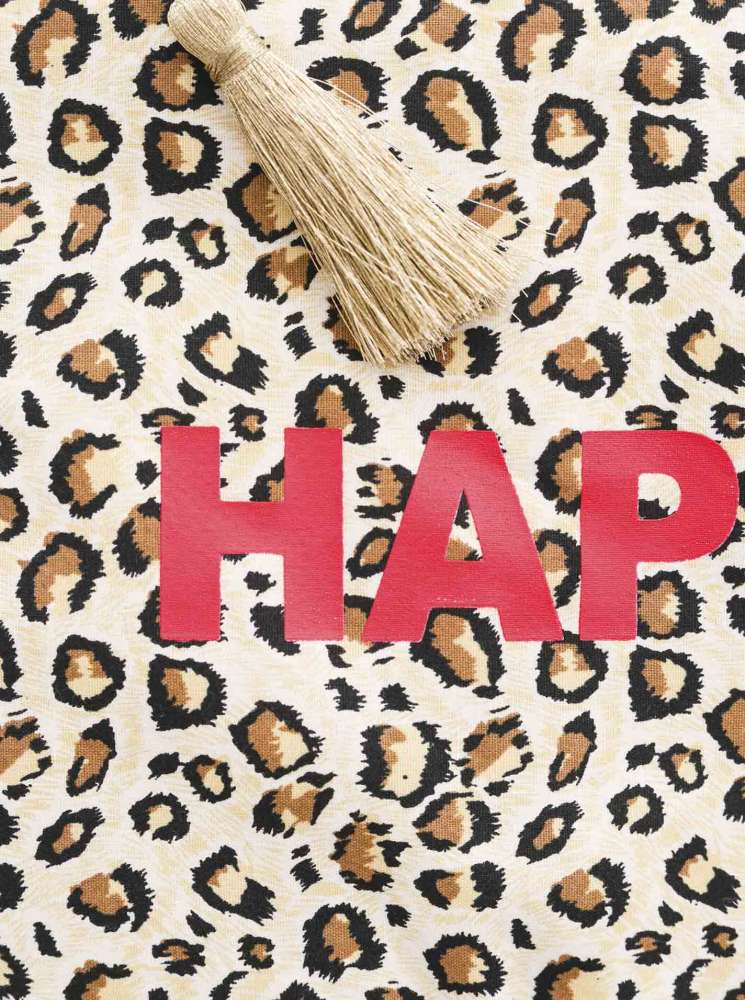 💕 Zwillingsherz Kosmetiktasche "Leo & Happy" Pouch Beige