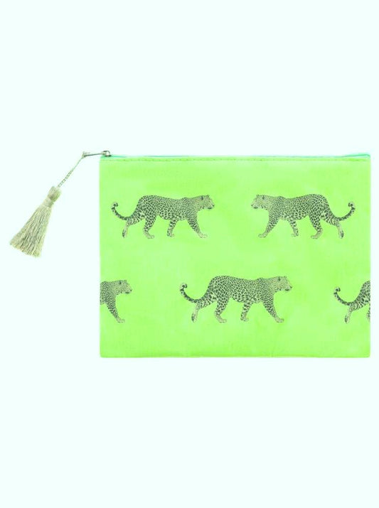 💕 Zwillingsherz Kosmetiktasche "Leo & Neon" Pouch Neongrün