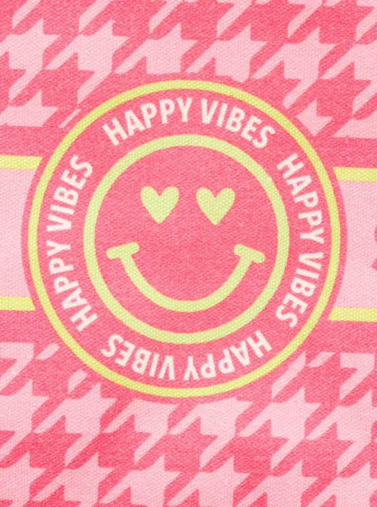 💕 Zwillingsherz Kosmetiktasche "Happy Vibes & Smile" Pouch Pink