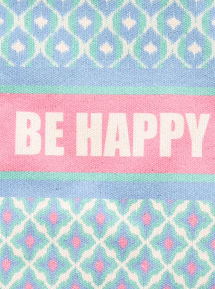 💕 Zwillingsherz Kosmetiktasche "Be Happy" Pouch Türkis