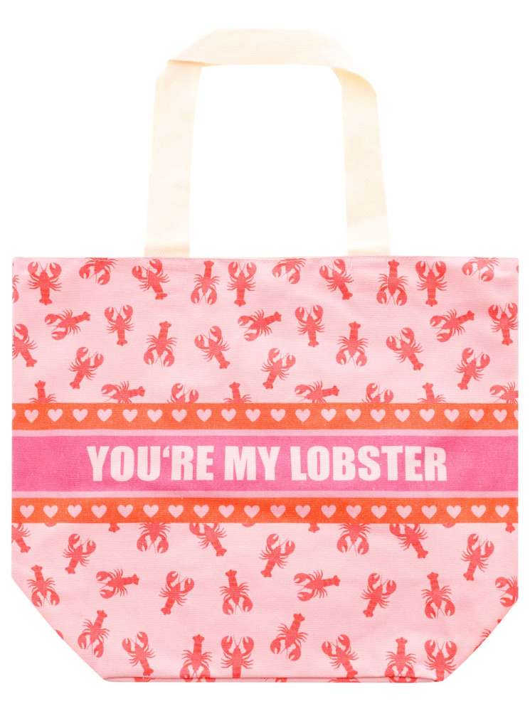 💕 Zwillingsherz Tasche Shopper "You `re my lobster" Tote bag Pink