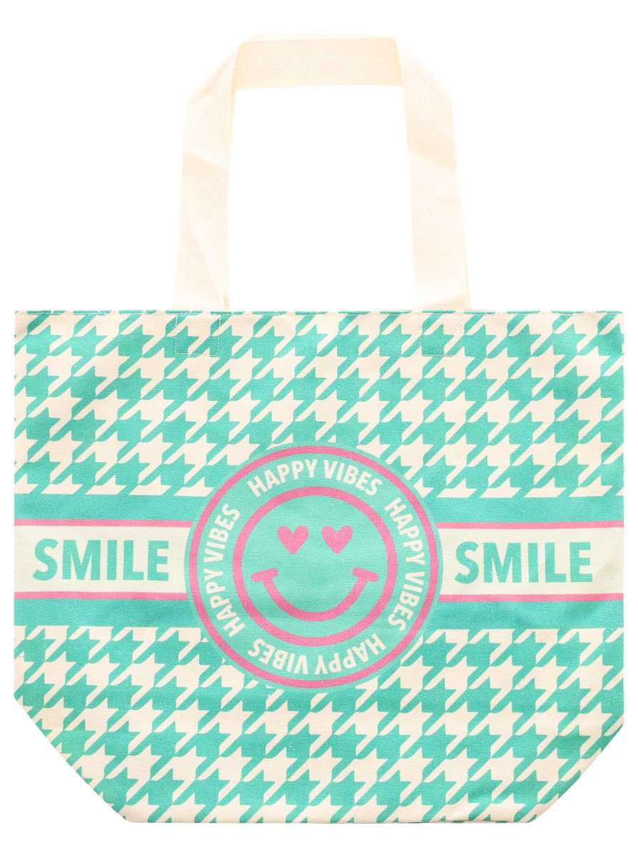 💕 Zwillingsherz Tasche Shopper "Smile & Happy Vibes" Tote bag Grün