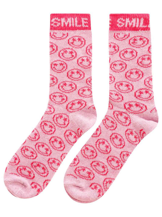 💕 Zwillingsherz Socken "Multi Smile" Kuschelsocken Pink