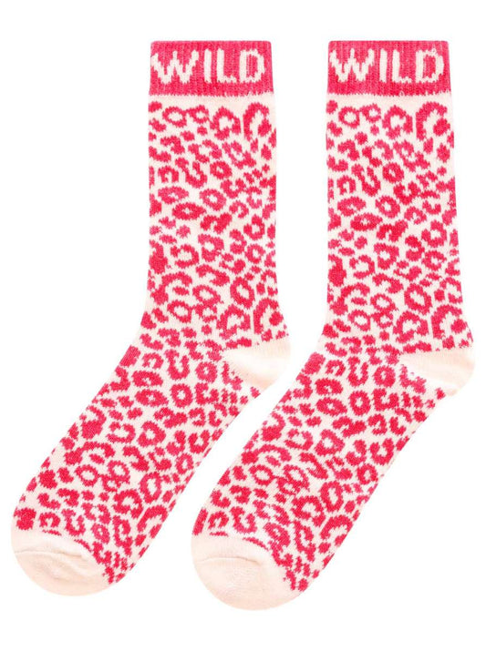 💕 Zwillingsherz Socken "Leo & Wild Allover" Kuschelsocken PInk