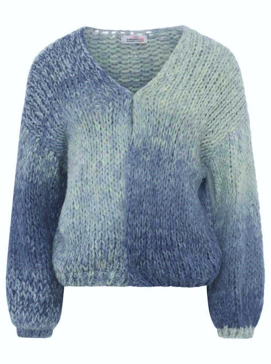 💕 Zwillingsherz Strickjacke "Colors" Blau