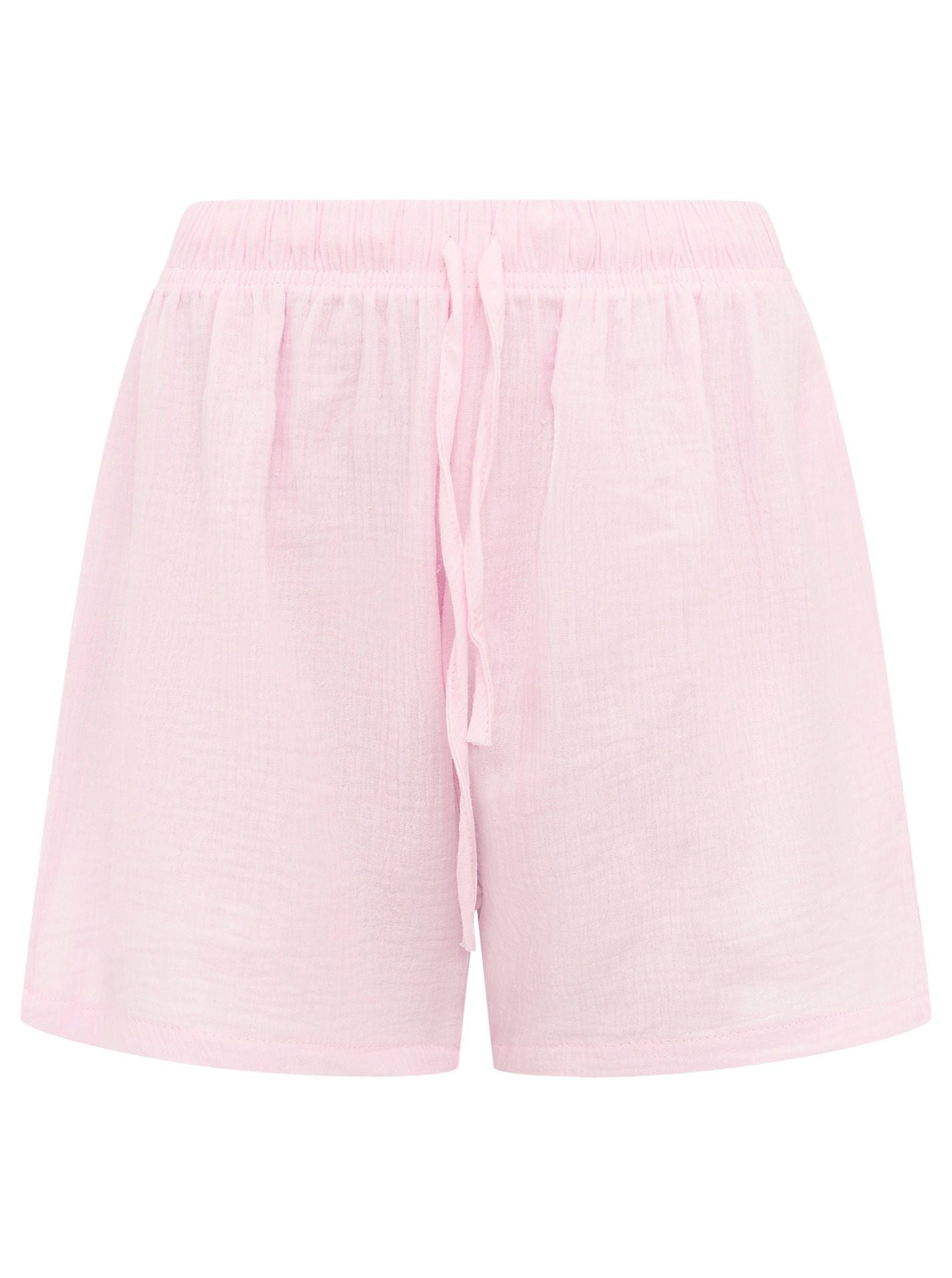 💕 Zwillingsherz Shorts Hose Kurz Musselin "Uni" Rosa