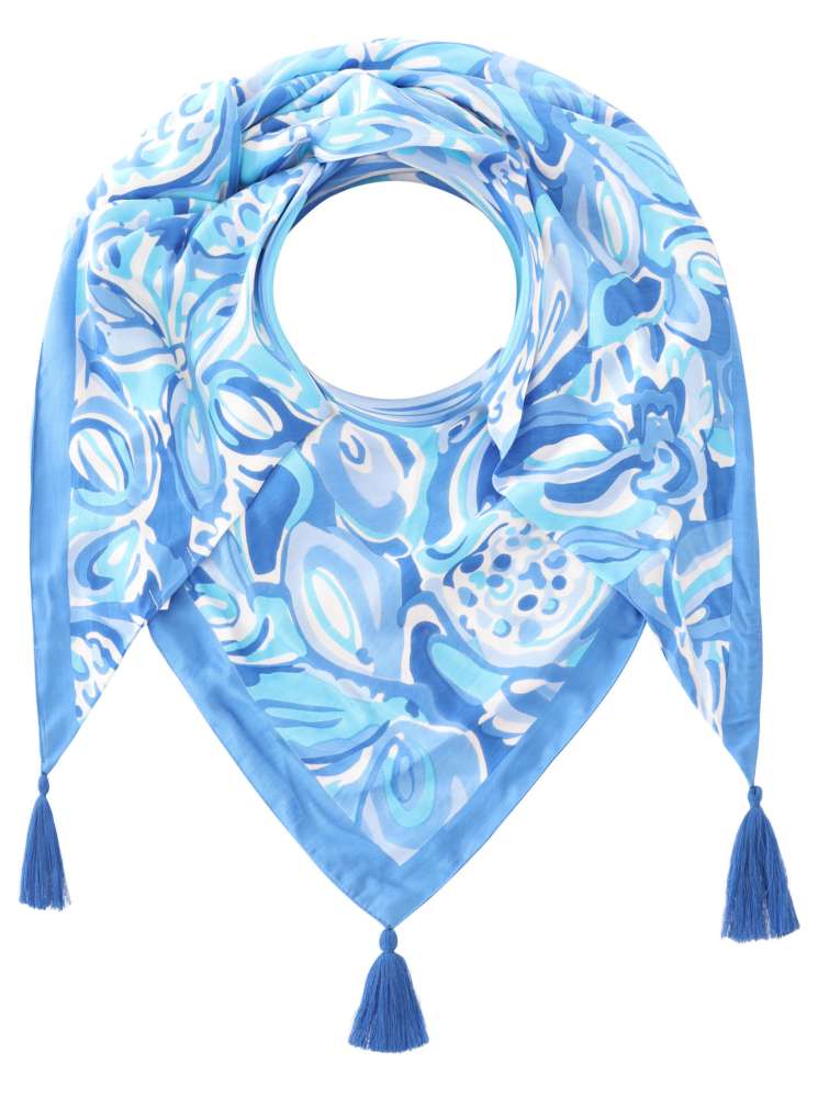 💕 Zwillingsherz Dreieckstuch "Aquarell Print" Blau