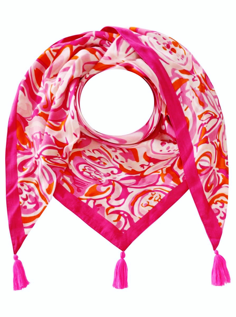 💕 Zwillingsherz Dreieckstuch "Aquarell Print" Pink