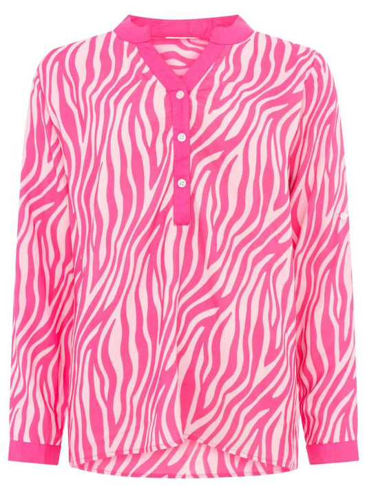 💕 Zwillingsherz Bluse "Classic Zebra" Viskose Pink