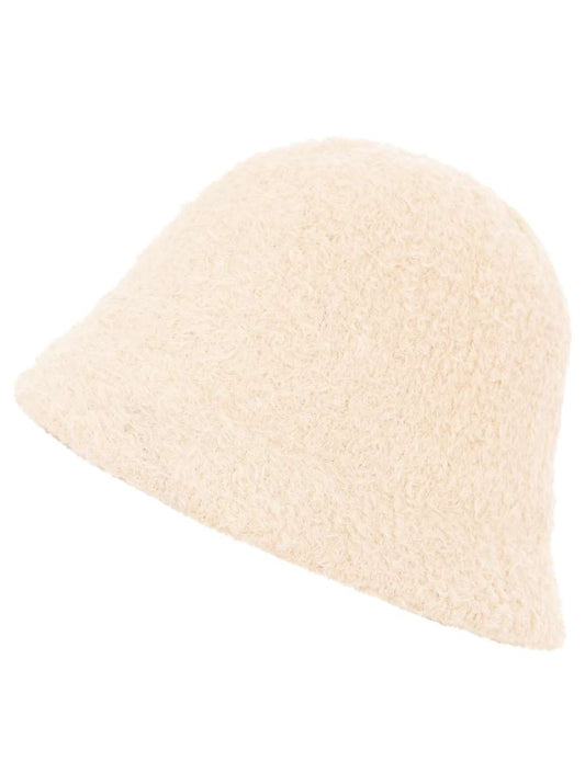 Bucket Hat Hut "Flauschig" Hellbeige