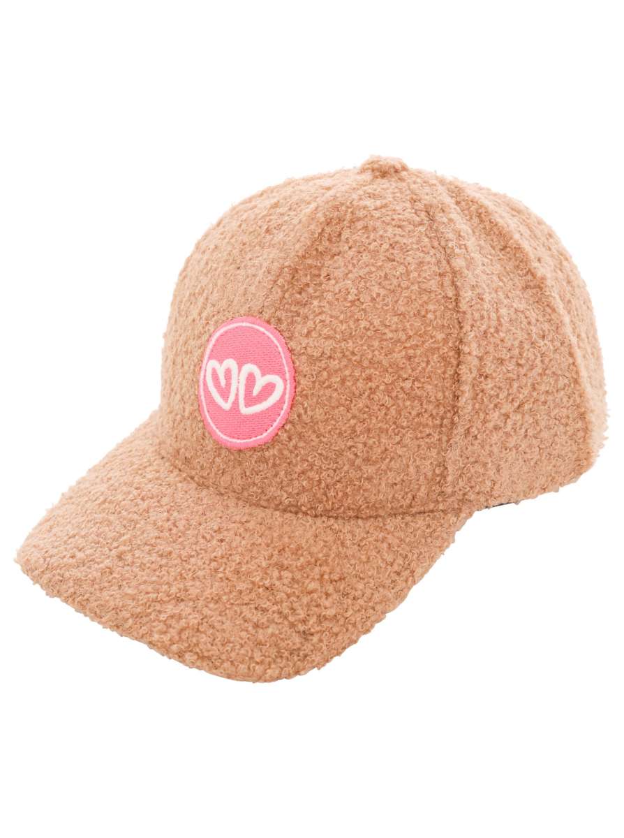 💕 Zwillingsherz Cap Teddy "Herzchen" Patch Beige