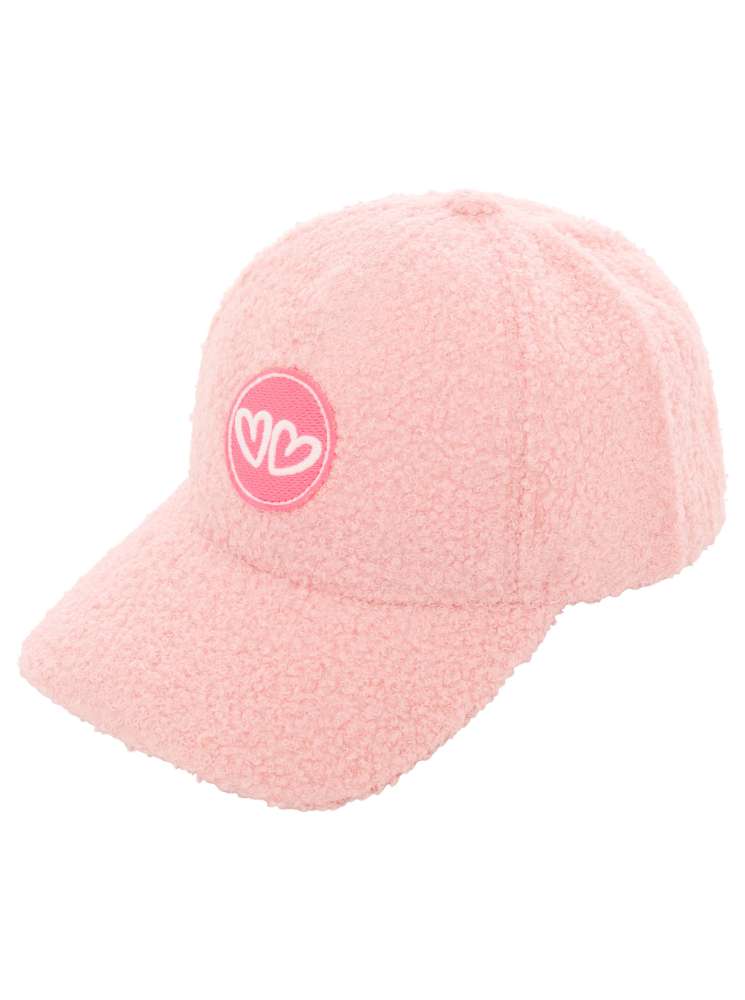 💕 Zwillingsherz Cap Teddy "Herzchen" Patch Rosa