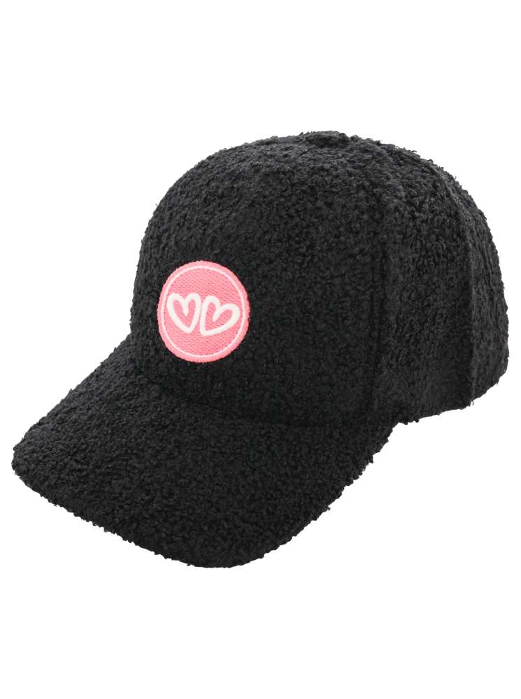 💕 Zwillingsherz Cap Teddy "Herzchen" Patch Schwarz