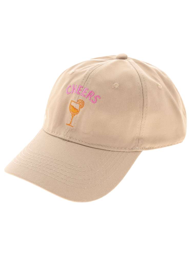 💕 Zwillingsherz Cap "Cheers" Taupe