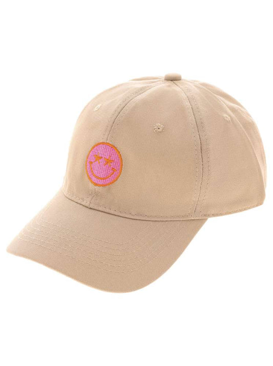 💕 Zwillingsherz Cap "Keep Smiling" Taupe