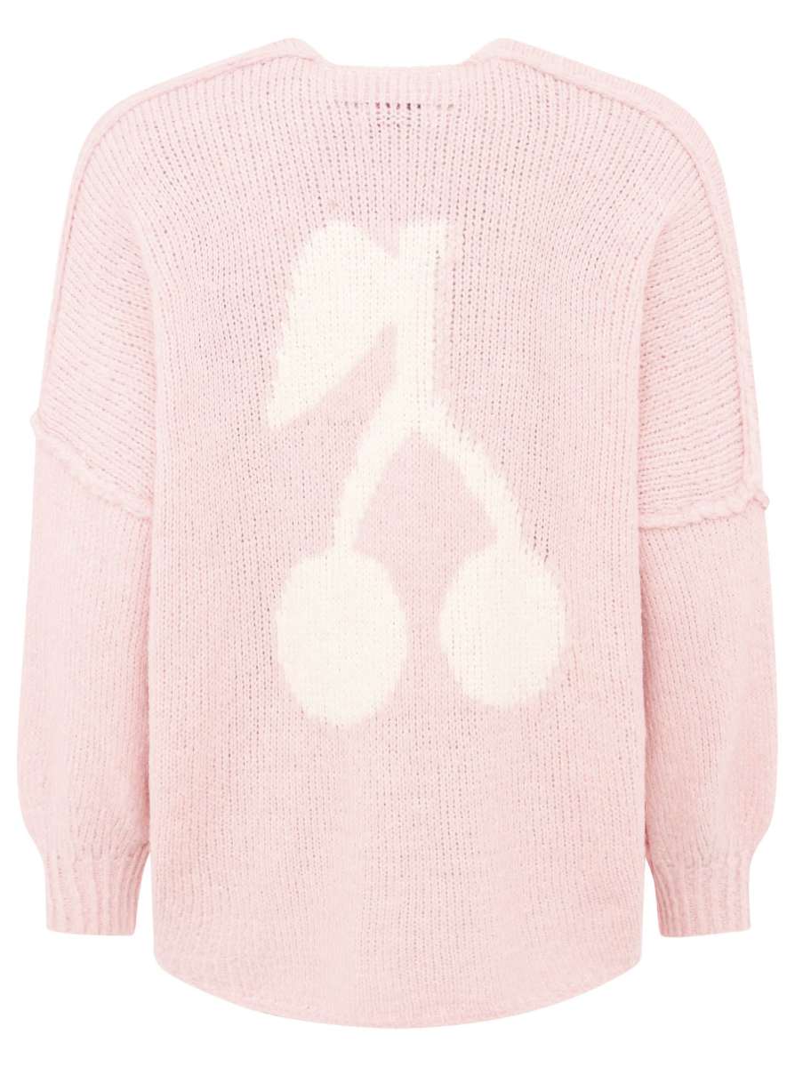 💕 Zwillingsherz Cardigan Strickjacke "Kirsche" Rosa