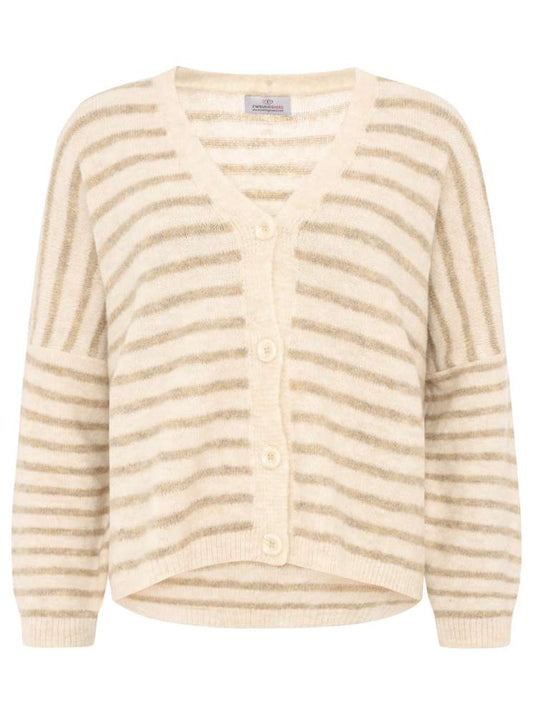 💕 Zwillingsherz Strickjacke "Streifen" Beige