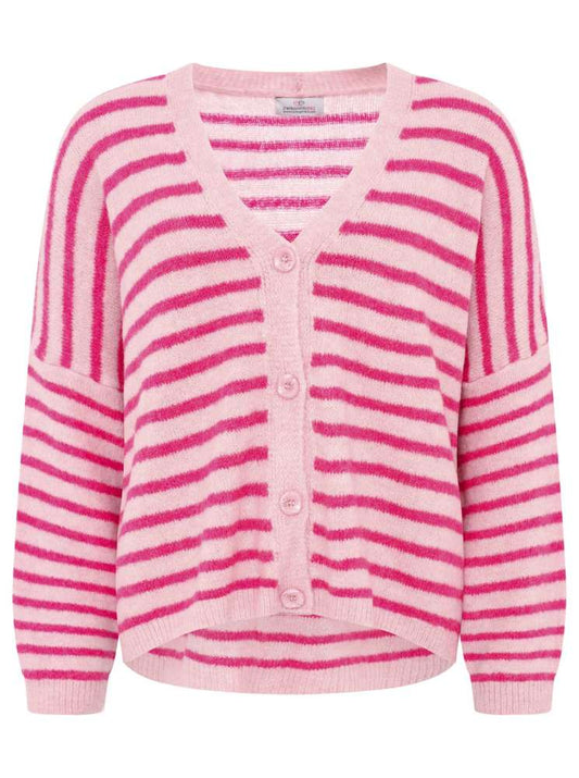 💕 Zwillingsherz Strickjacke "Streifen" Pink