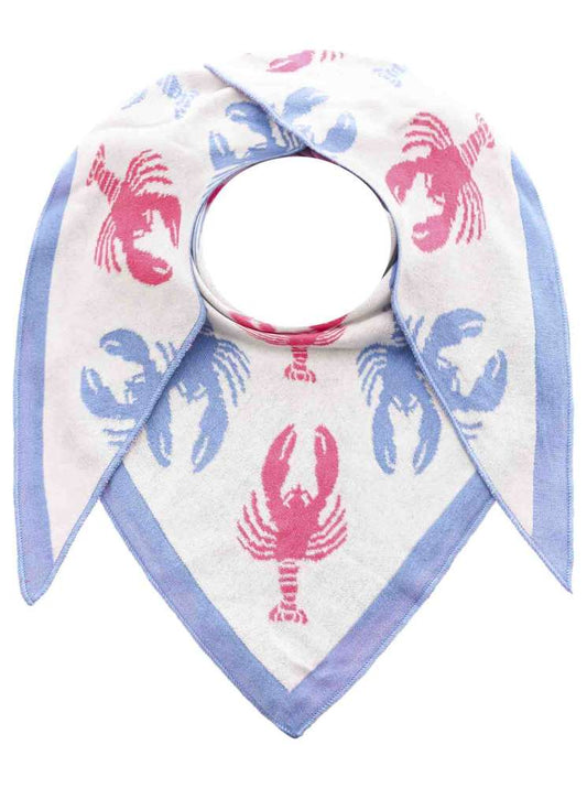 💕 Zwillingsherz Dreieckstuch "Happy Hummer" Baumwolle Blau Pink