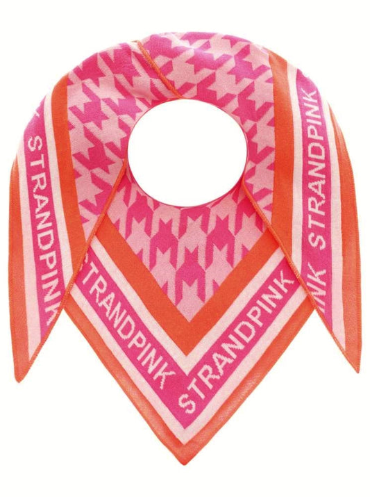 💕 Zwillingsherz Dreieckstuch "Strand 10" Baumwolle Pink Orange