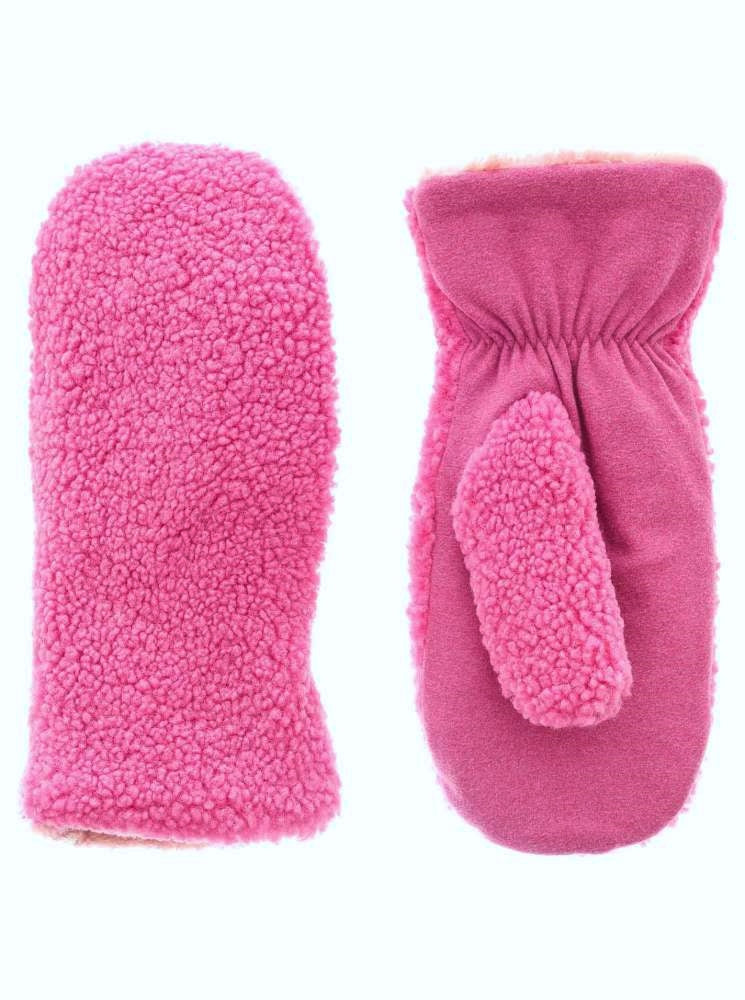 💕 Handschuhe Fäustlinge "Teddyplüsch" Pink