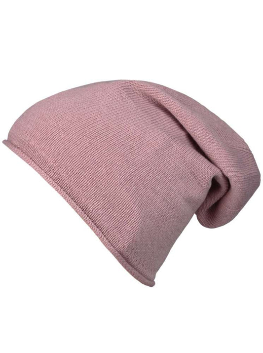 💕 Zwillingsherz Mütze "Classic" Blogger Beanie Wolle Fleece Altrosa