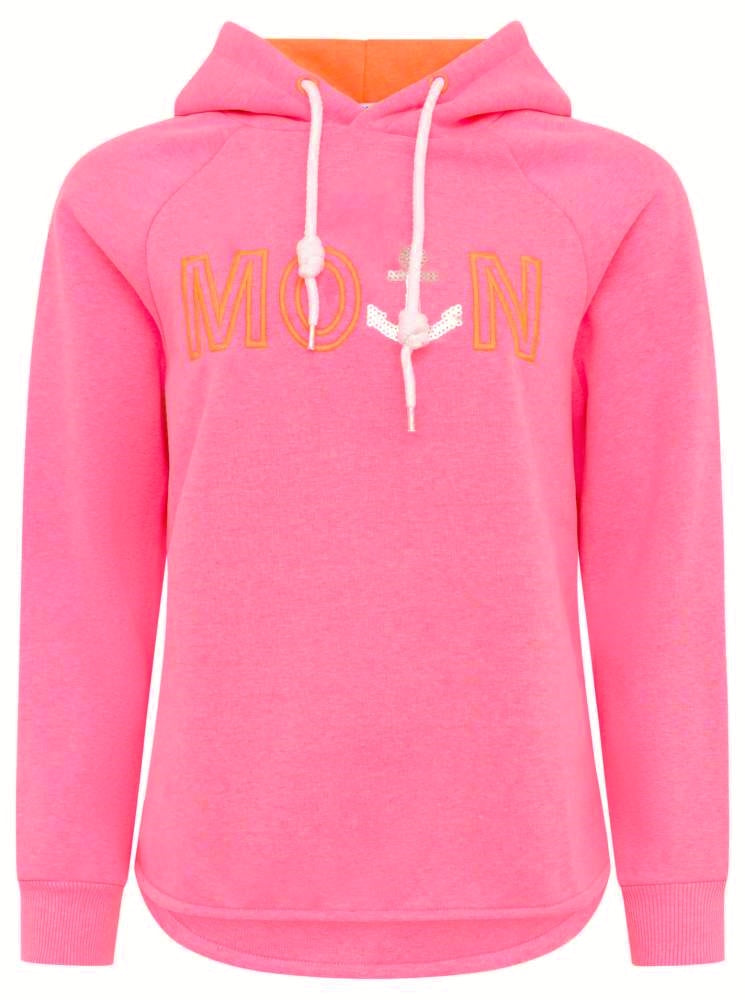 💕 Zwillingsherz Sweatshirt Hoodie "Moin Wellenrauschen" Sweater Baumwolle Pink