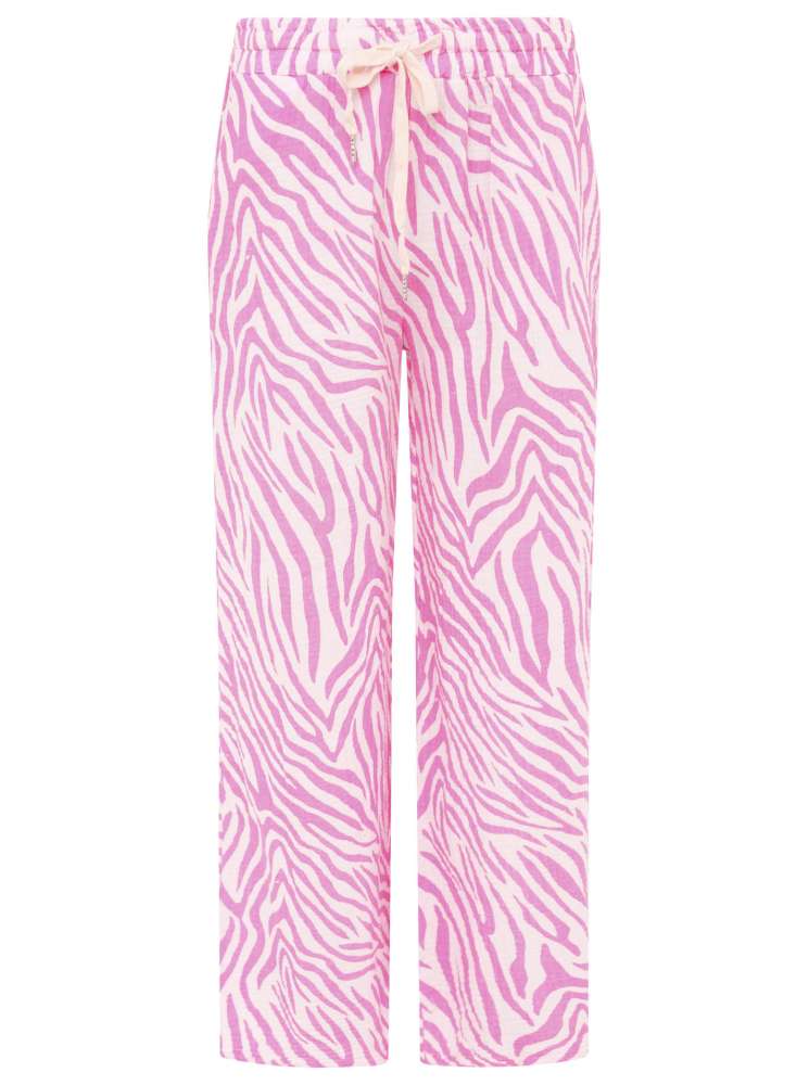 💕 Zwillingsherz Hose Musselin "Zebra" Rosa