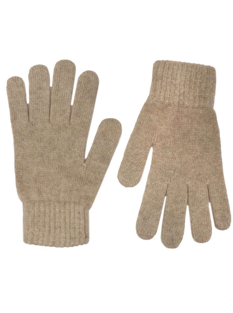 💕 Zwillingsherz Handschuhe 100 % Kaschmir Cashmere Dunkelbeige