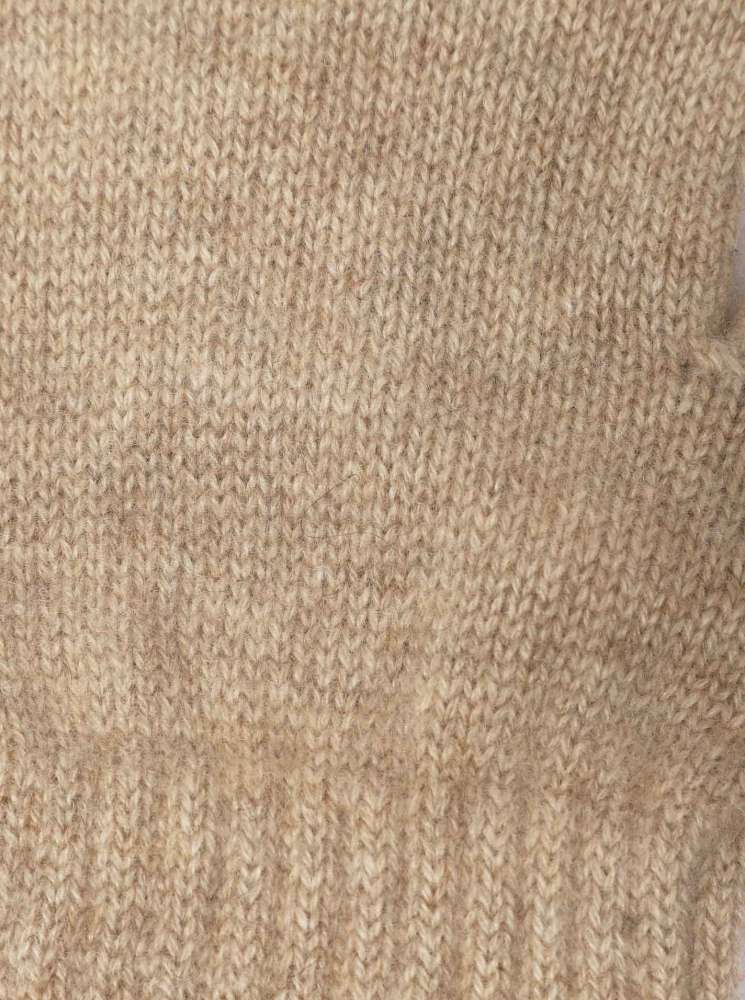 💕 Zwillingsherz Handschuhe 100 % Kaschmir Cashmere Dunkelbeige