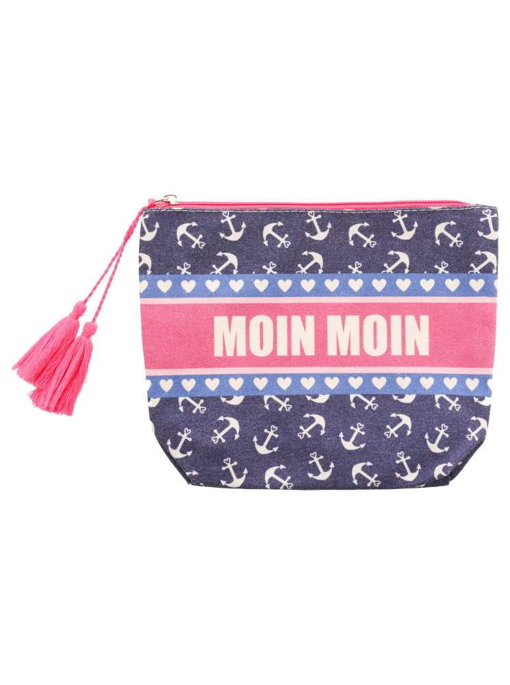 💕 Zwillingsherz Kosmetiktasche "Moin Moin" Pouch Marine