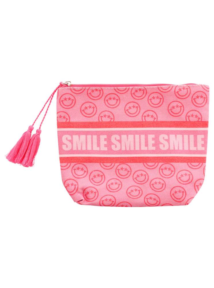 💕 Zwillingsherz Kosmetiktasche "Smile Smile Smile" Pouch Pink