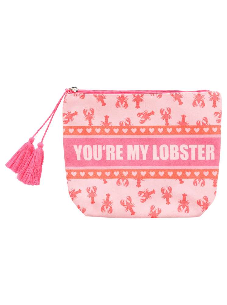 💕 Zwillingsherz Kosmetiktasche "You`re my lobster" Pouch Pink