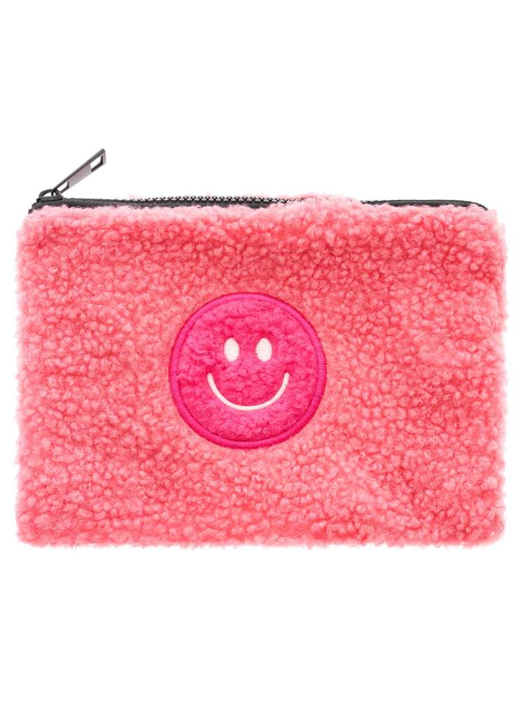 💕 Zwillingsherz Kosmetiktasche "Teddyplüsch & Smile" Pouch Pink