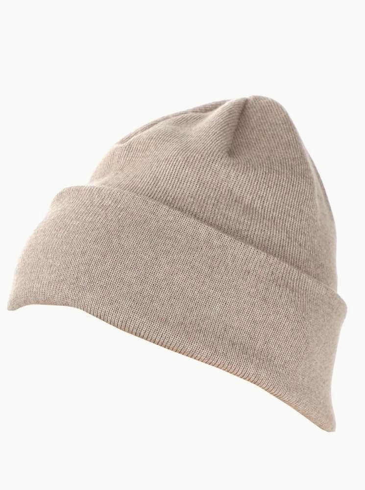 Mütze Herren "Merino" Blogger 100 % Merino Wolle nachhaltig Beige