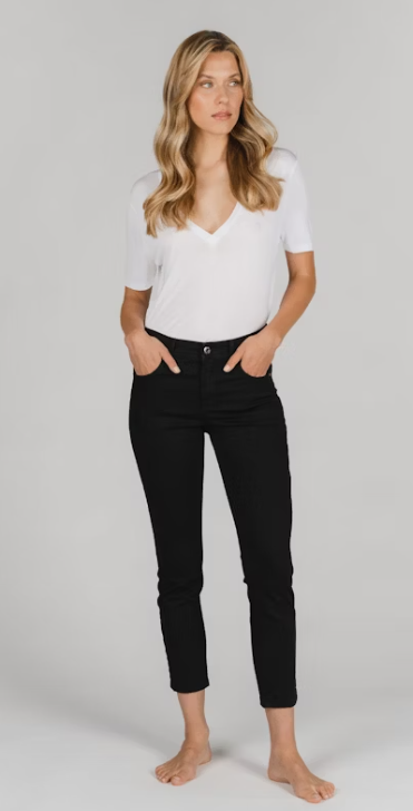 Angels Jeans Ornella  5 Pocket verkürzt Schwarz