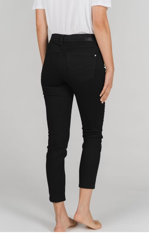 Angels Jeans Ornella  5 Pocket verkürzt Schwarz