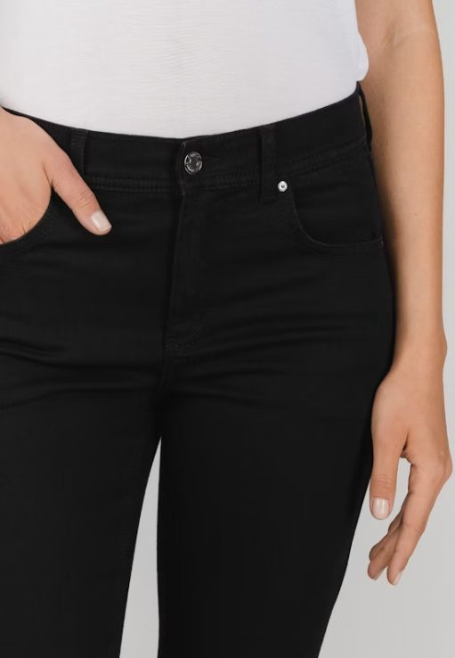 Angels Jeans Ornella  5 Pocket verkürzt Schwarz