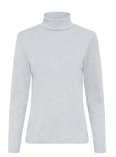 Olsen Shirt Rollkragen Langarm Edda 1104429 Pearl Grey Melange