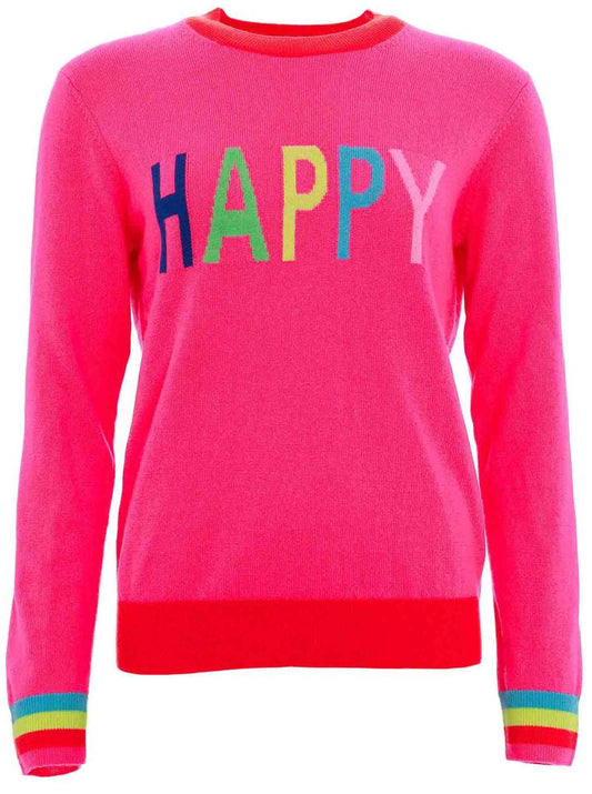 💕 Zwillingsherz Pullover "Gisella" Wolle Kaschmir Neonpink