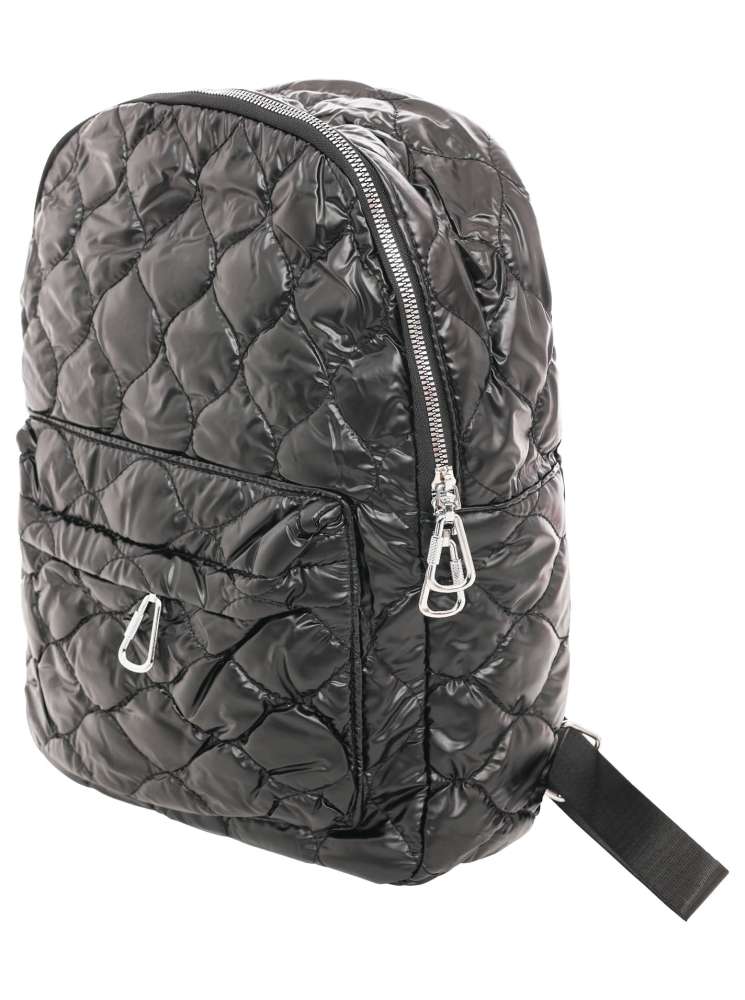 Rucksack Tasche "Stepp" Metallic Schwarz