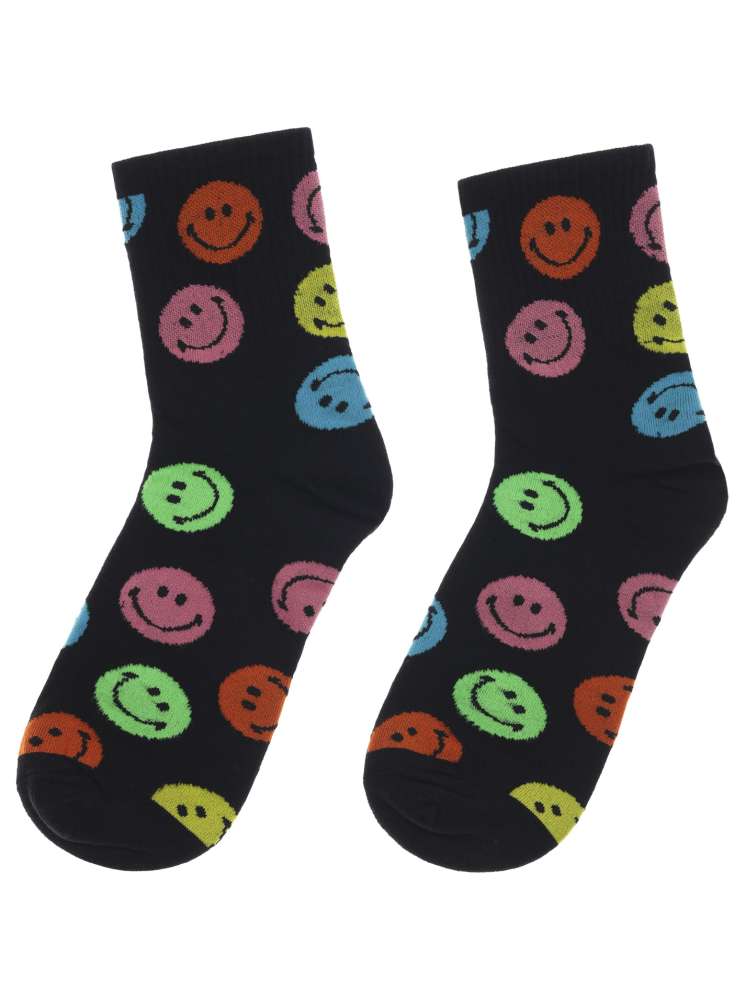 💕 Zwillingsherz Socken "Smile" Schwarz