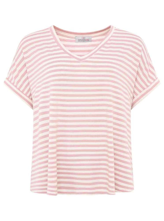 💕 Zwillingsherz Shirt "Maritime Streifen" Viskose Rosa