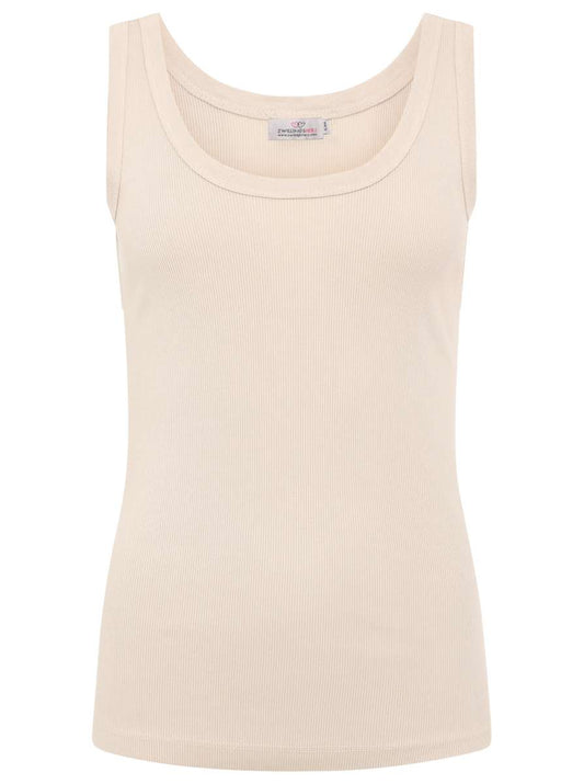 💕 Zwillingsherz Top "Rippe" Tanktop Beige