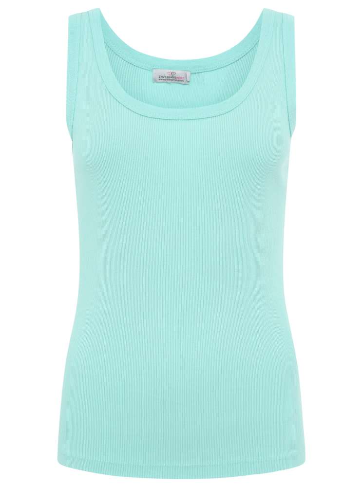 💕 Zwillingsherz Top "Rippe" Tanktop Mint